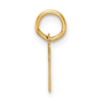 14K Yellow Gold Small Script Letter K Initial Charm