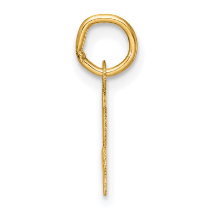 14K Yellow Gold Small Script Letter L Initial Charm