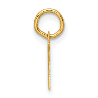 14K Yellow Gold Small Script Letter R Initial Charm