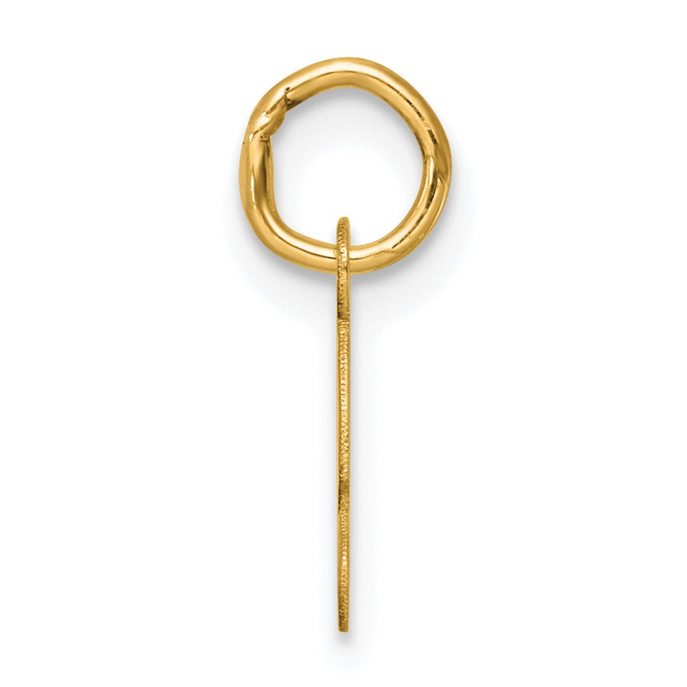 14K Yellow Gold Small Script Letter S Initial Charm