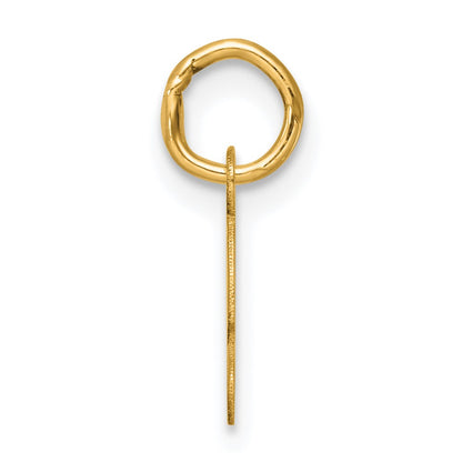 14K Yellow Gold Small Script Letter S Initial Charm
