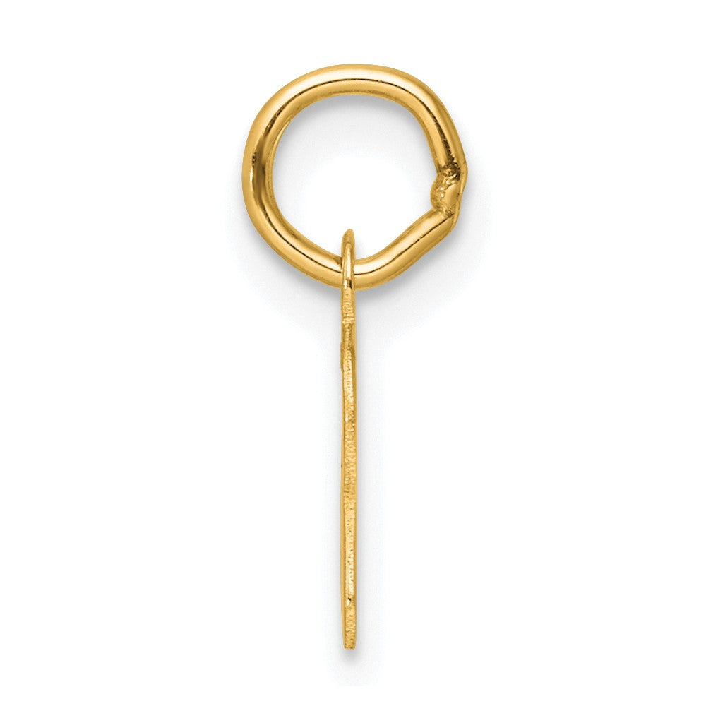 14K Yellow Gold Small Script Letter U Initial Charm
