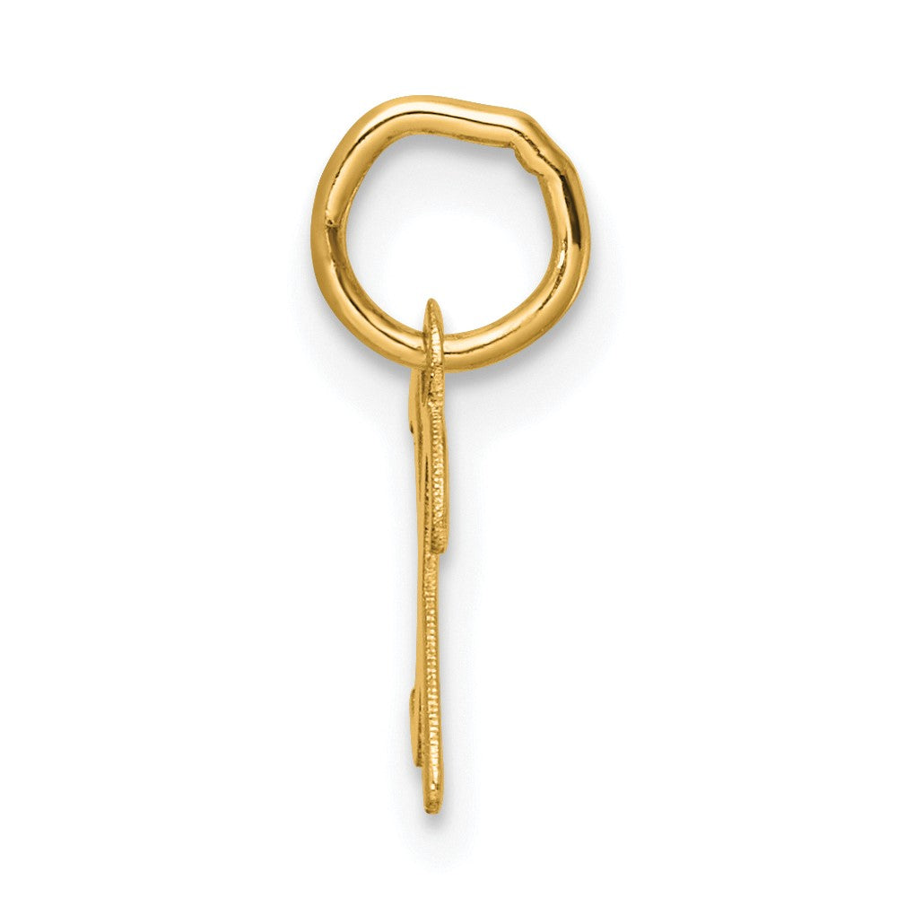 14K Yellow Gold Small Script Letter X Initial Charm