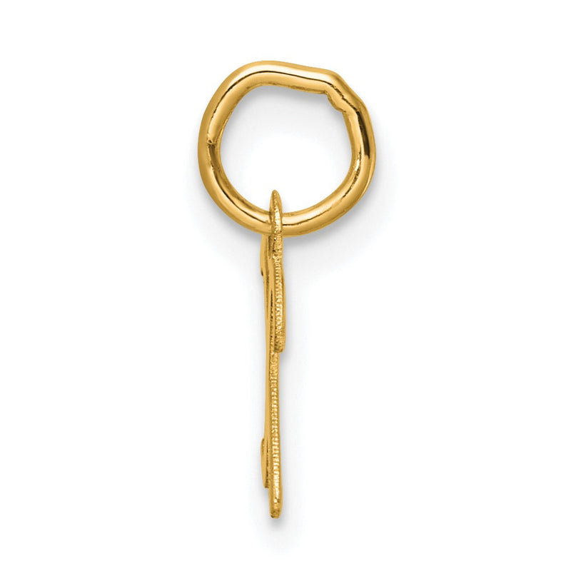 14K Yellow Gold Small Script Letter X Initial Charm