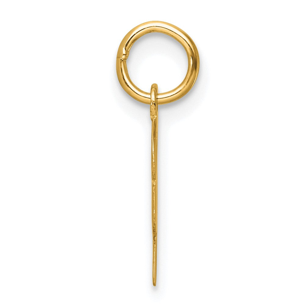 14K Yellow Gold Small Script Letter Y Initial Charm