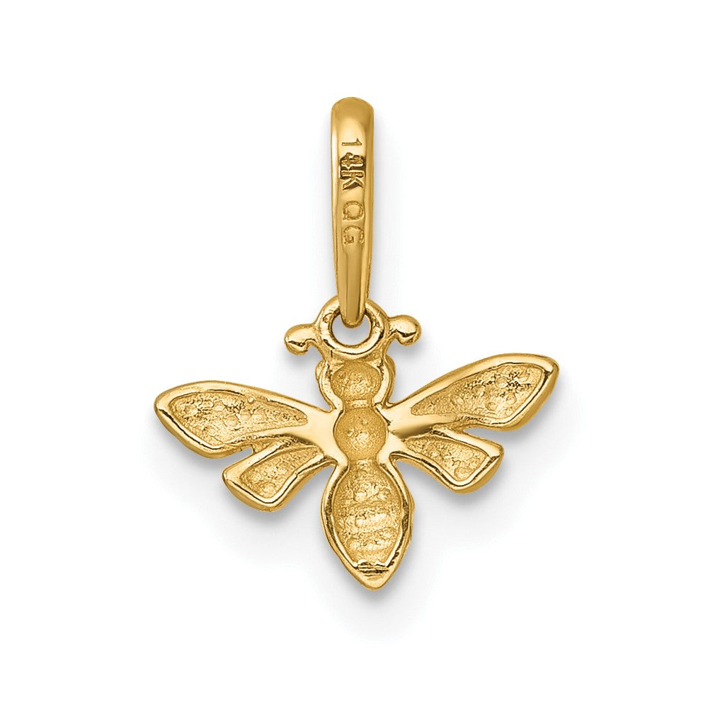 14K Yellow Gold Polished Bee Pendant