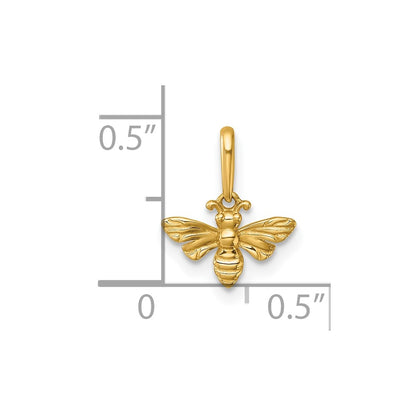 14K Yellow Gold Polished Bee Pendant