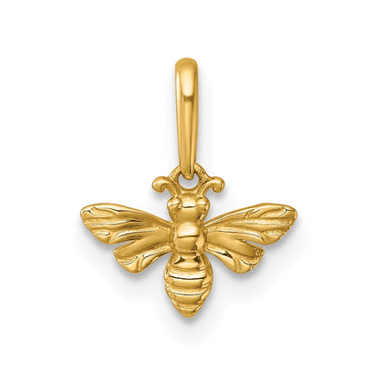 14K Yellow Gold Polished Bee Pendant
