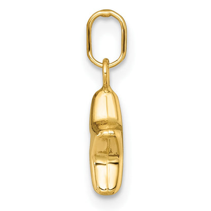 14K Yellow Gold Polished 3D Star Charm Pendant