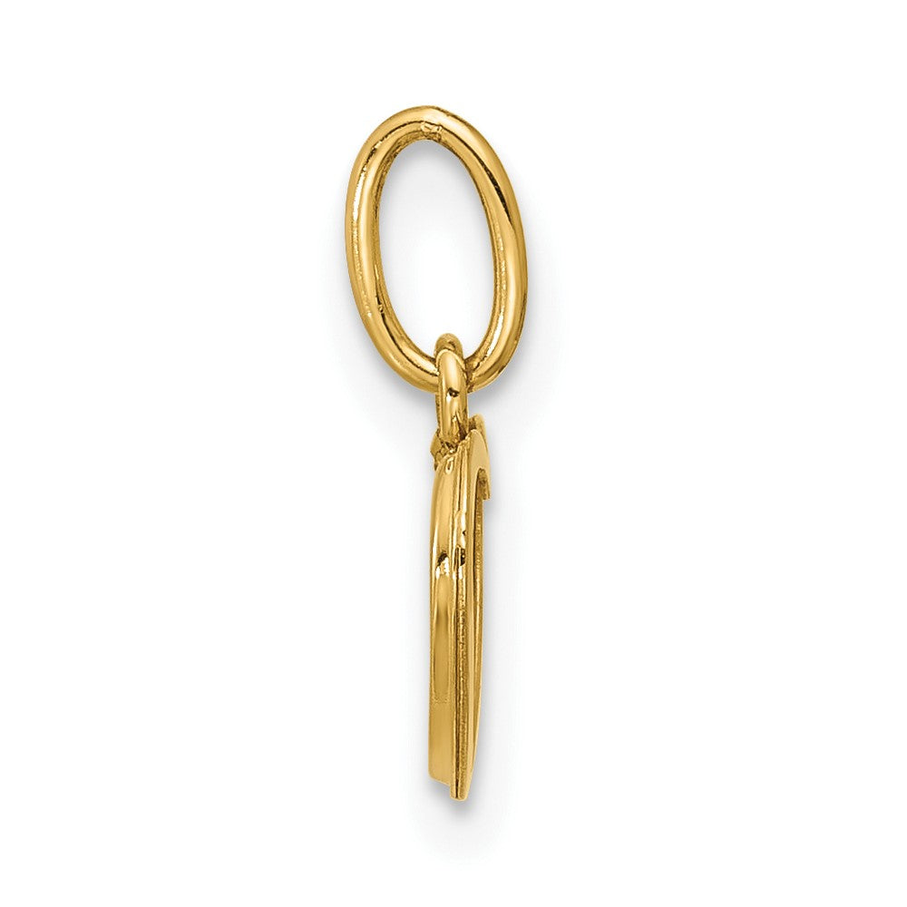14K Yellow Gold Polished Mother of Pearl Heart Pendant