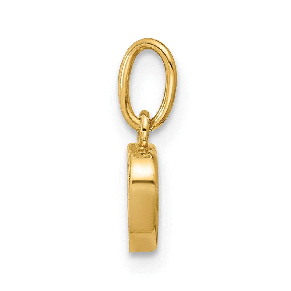 14K Yellow Gold Polished Mother of Pearl Heart Pendant