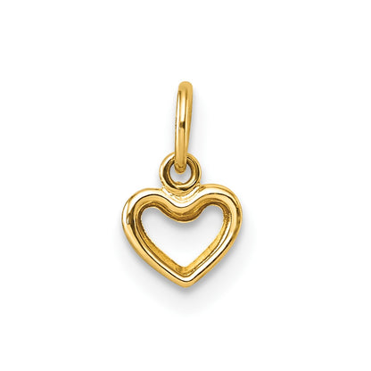 14K Yellow Gold Polished Heart Pendant