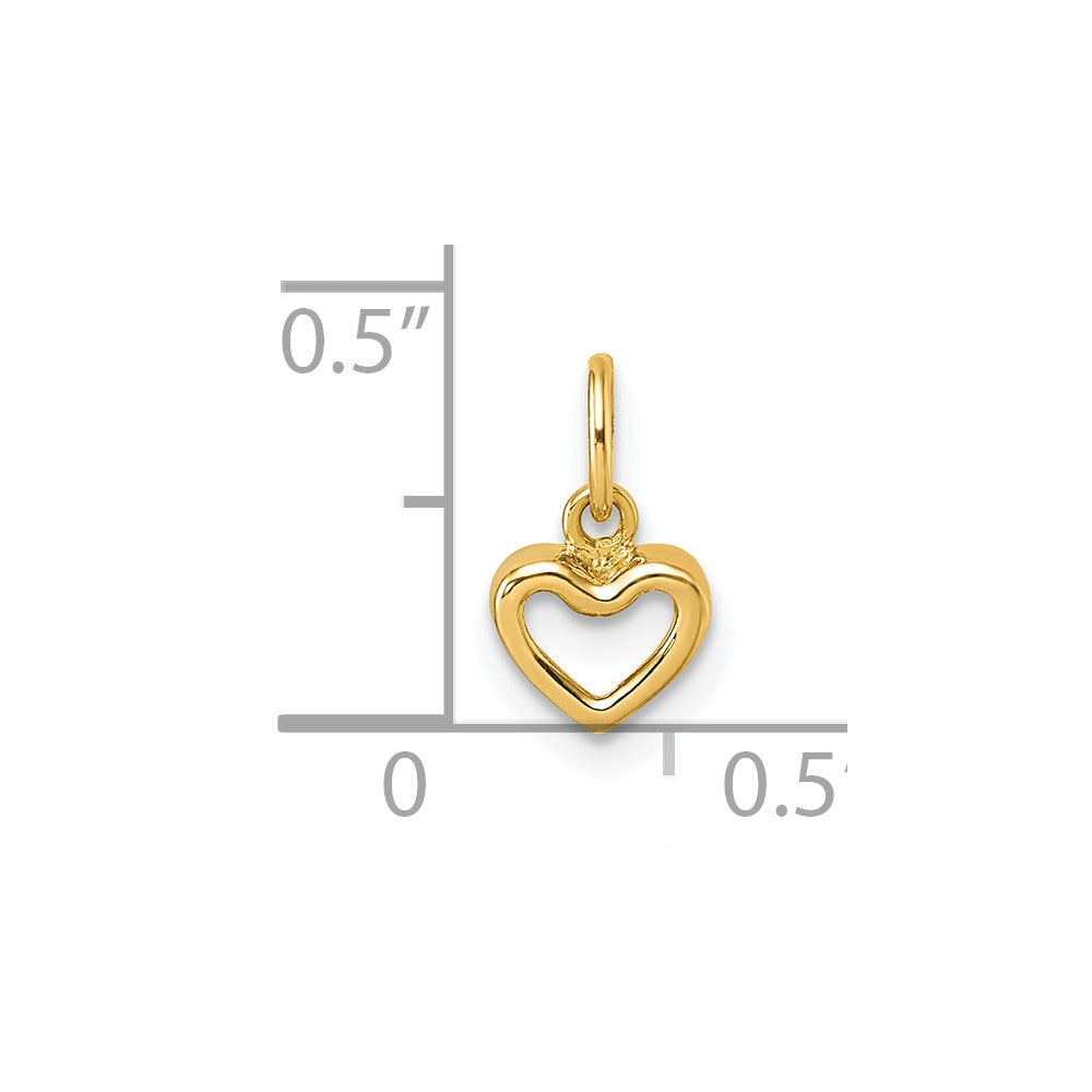 14K Yellow Gold Polished Heart Pendant