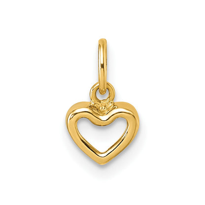 14K Yellow Gold Polished Heart Pendant