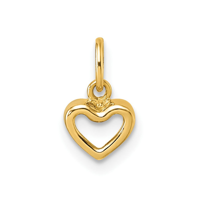14K Yellow Gold Polished Heart Pendant