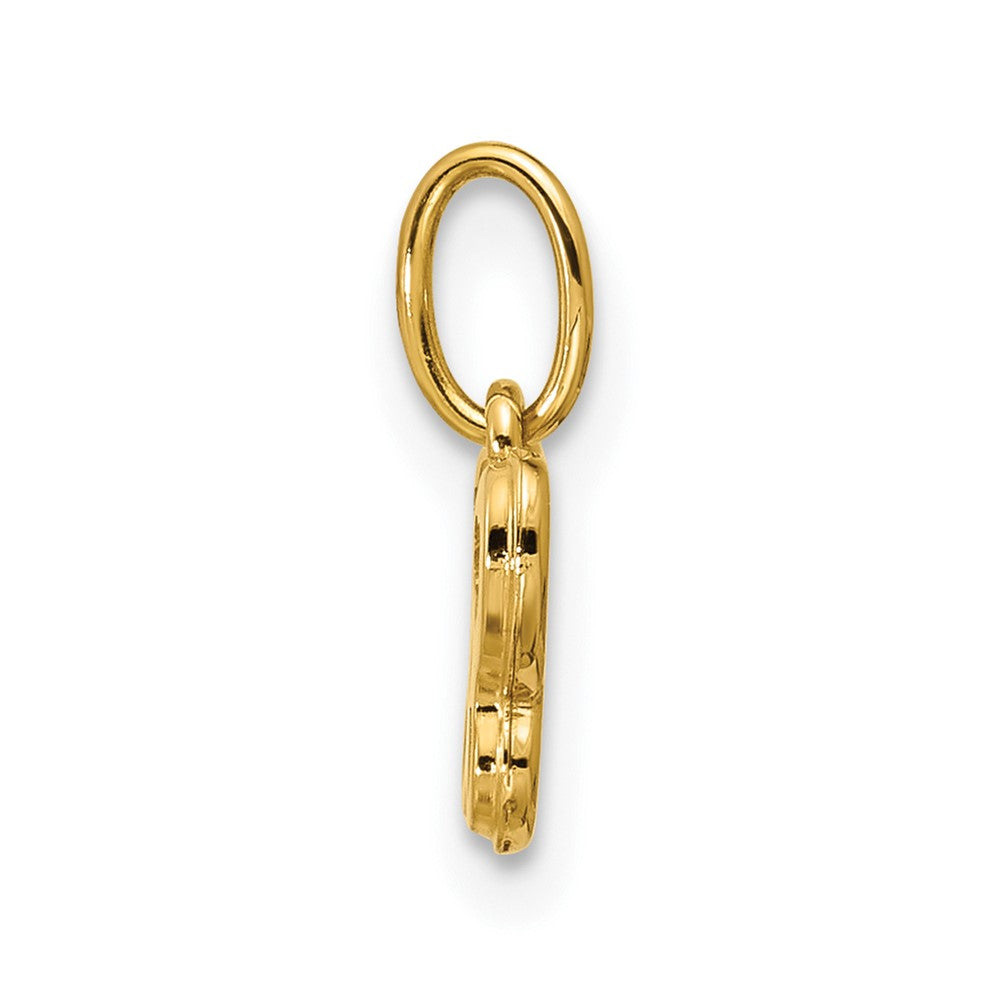 14K Yellow Gold Polished Mother of Pearl Butterfly Pendant