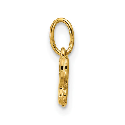 14K Yellow Gold Polished Mother of Pearl Butterfly Pendant
