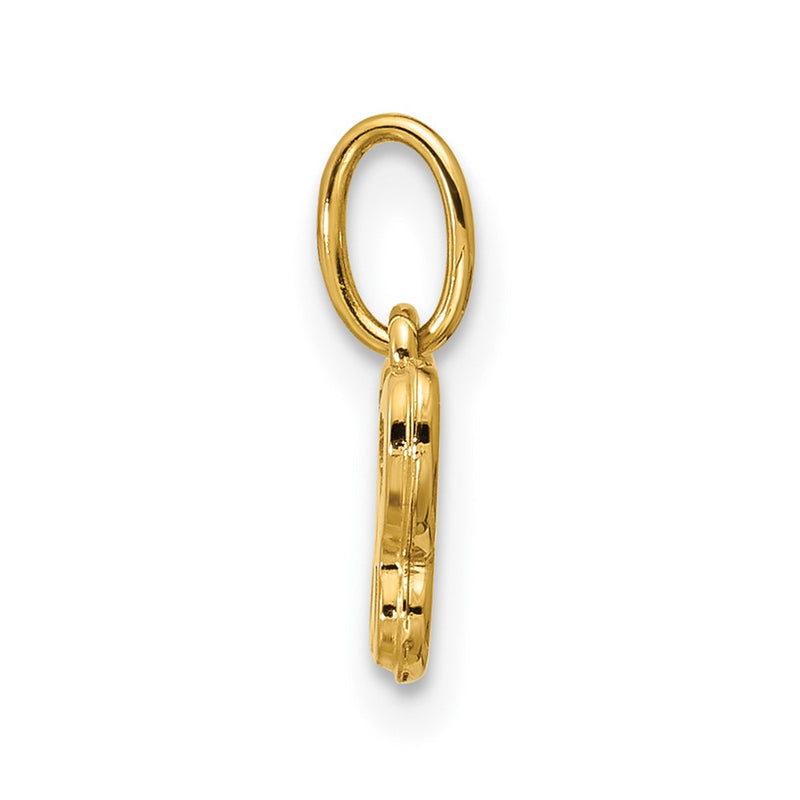 14K Yellow Gold Polished Mother of Pearl Butterfly Pendant