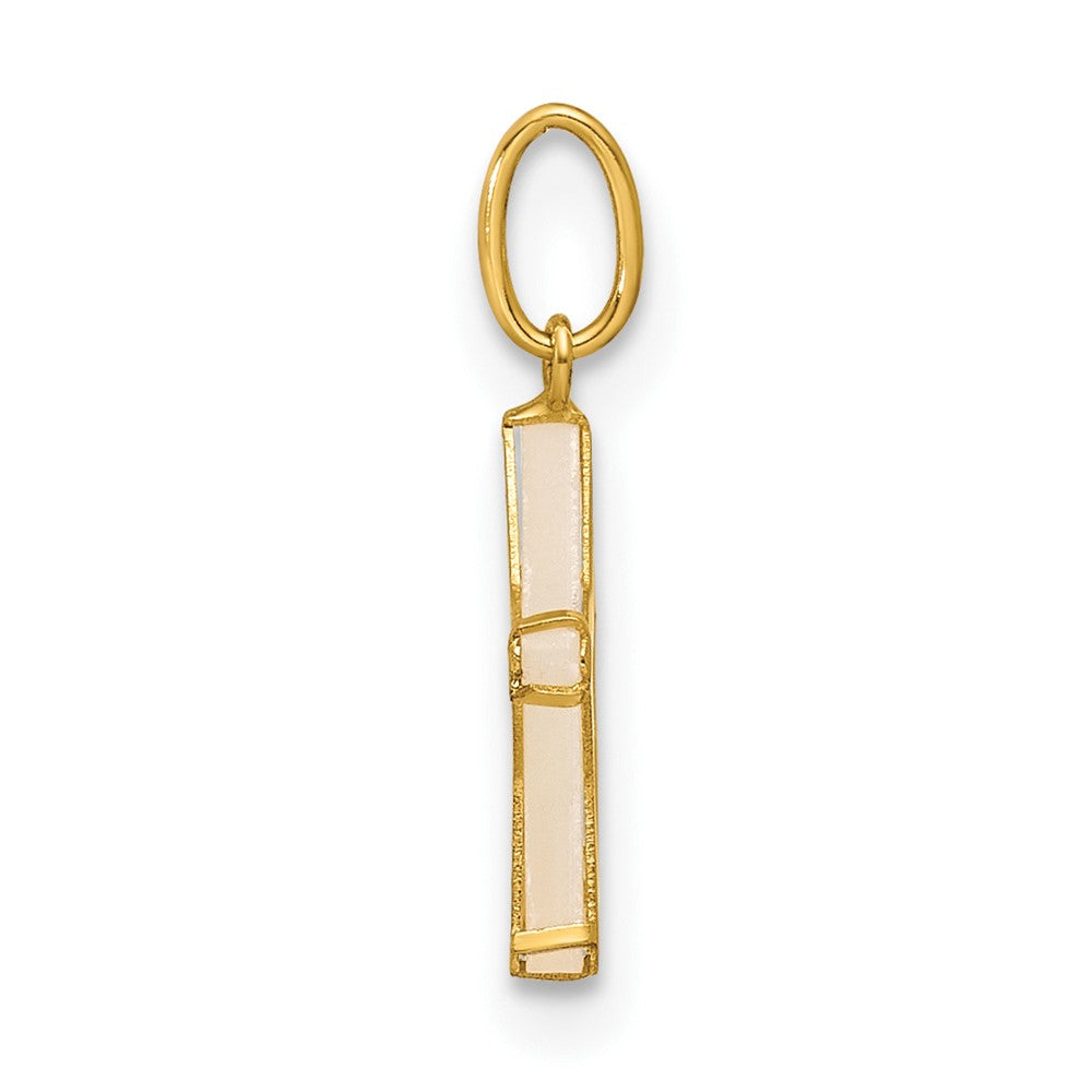 14K Yellow Gold Polished Mother of Pearl Star Pendant