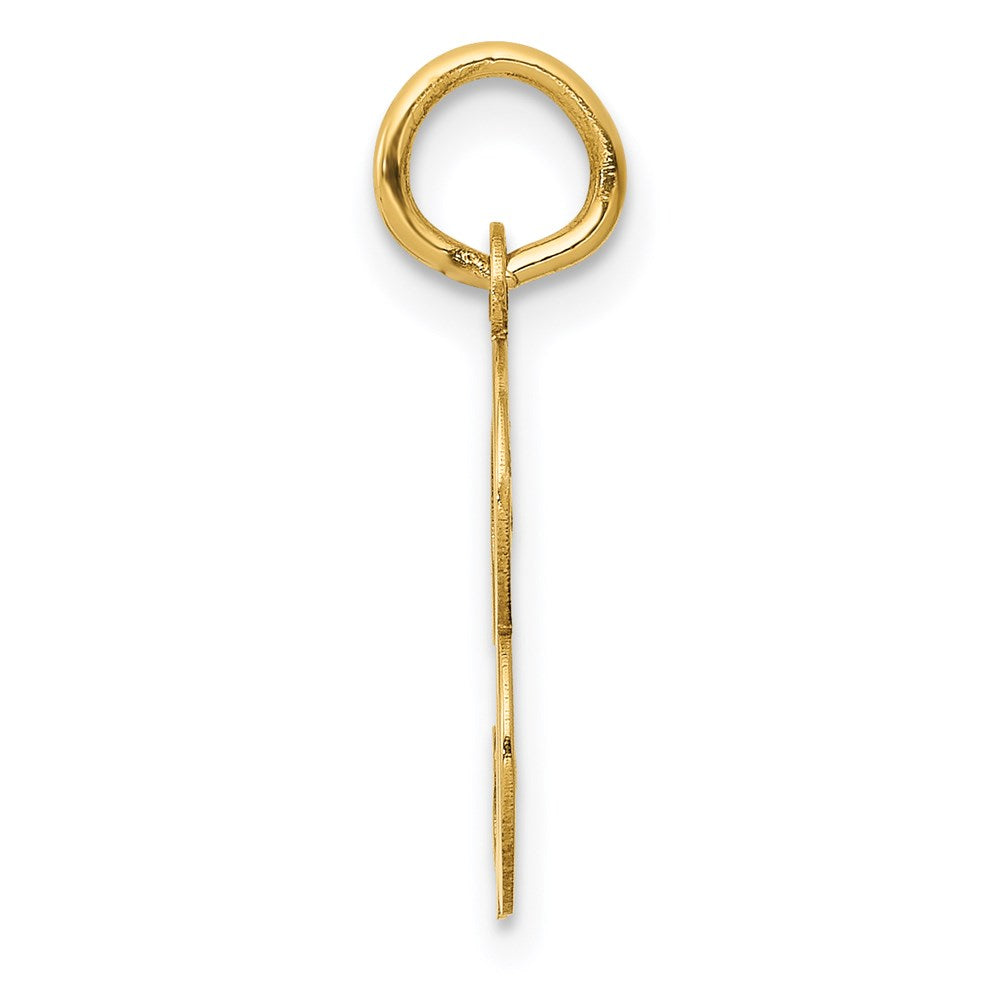 14k Yellow Gold 14KY Script Letter B Initial Charm