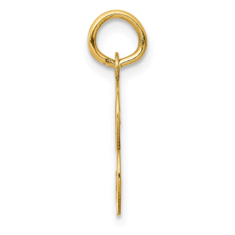 14k Yellow Gold 14KY Script Letter B Initial Charm