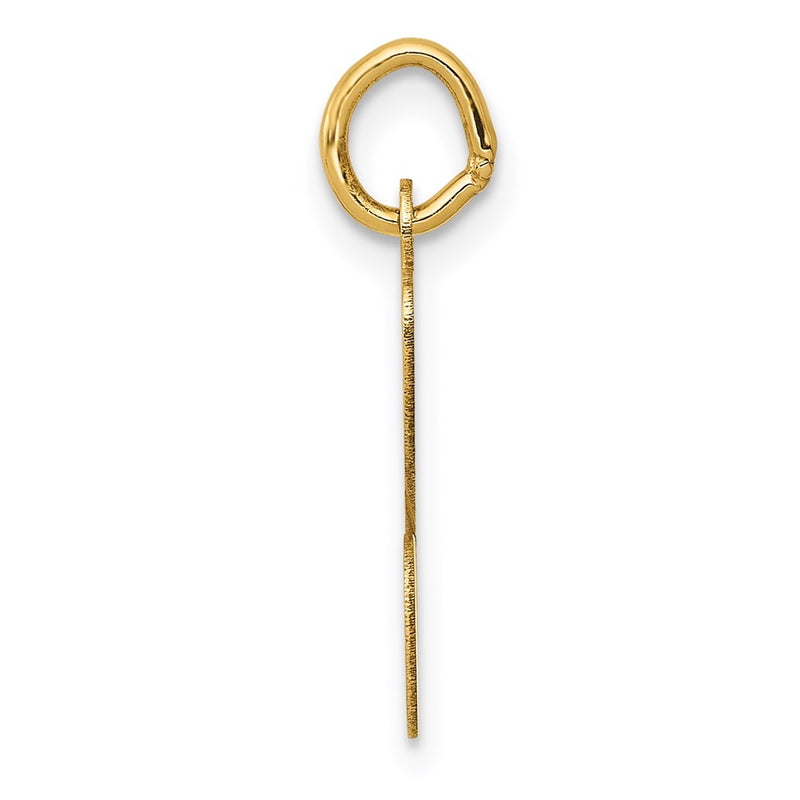 14k Yellow Gold 14KY Script Letter C Initial Charm
