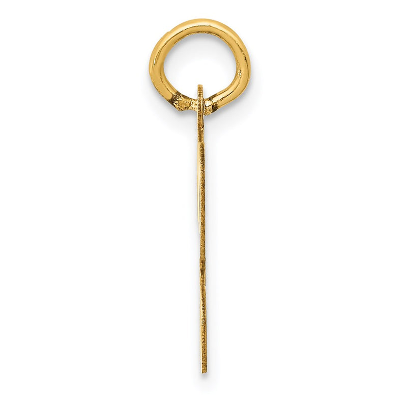 14k Yellow Gold 14KY Script Letter H Initial Charm