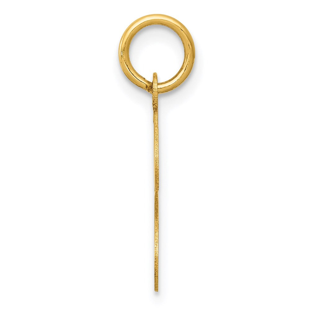 14k Yellow Gold 14KY Script Letter J Initial Charm