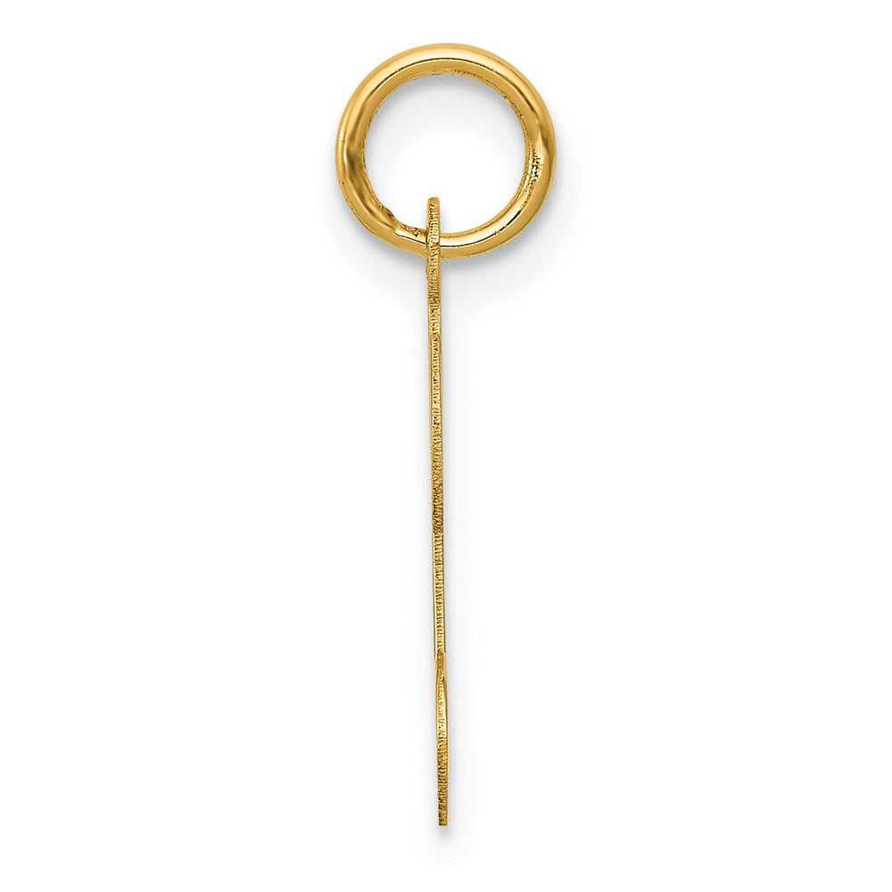 14k Yellow Gold 14KY Script Letter K Initial Charm