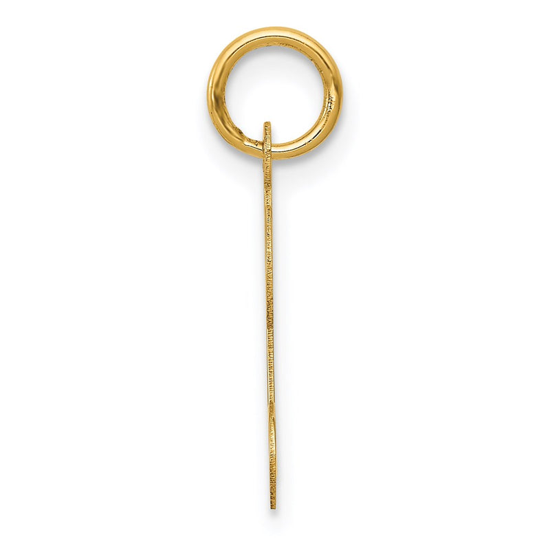 14k Yellow Gold 14KY Script Letter K Initial Charm