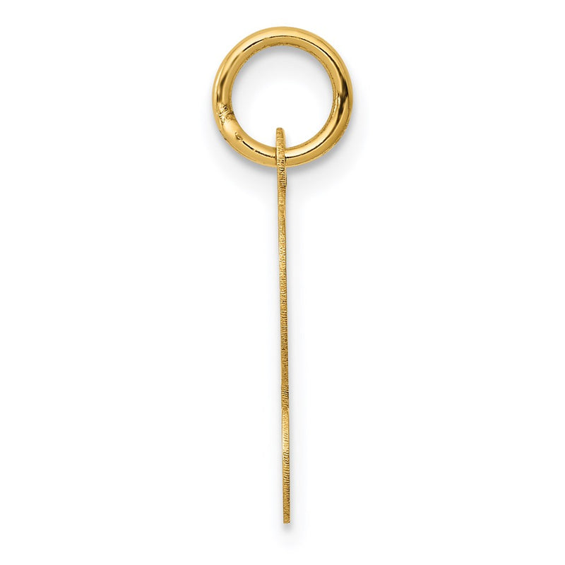 14k Yellow Gold 14KY Script Letter L Initial Charm