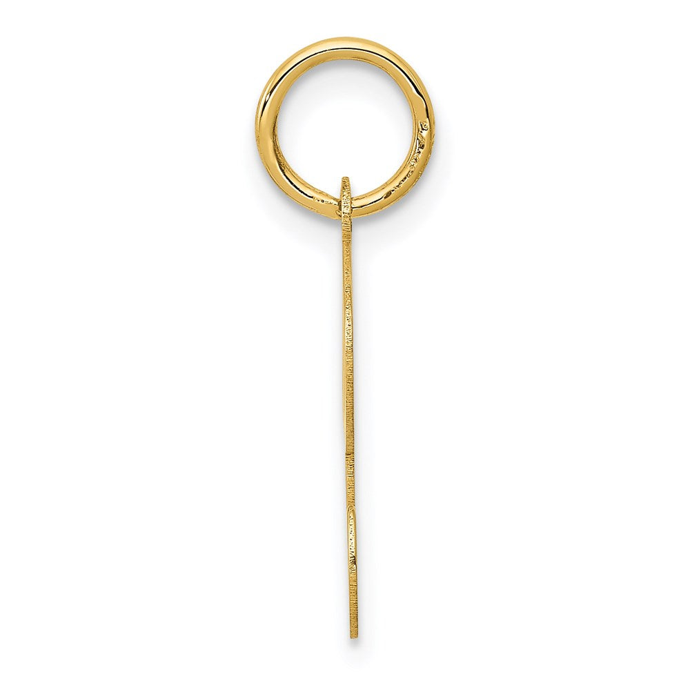 14k Yellow Gold 14KY Script Letter R Initial Charm