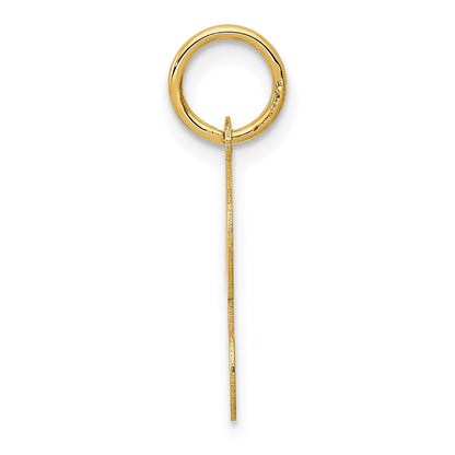 14k Yellow Gold 14KY Script Letter R Initial Charm