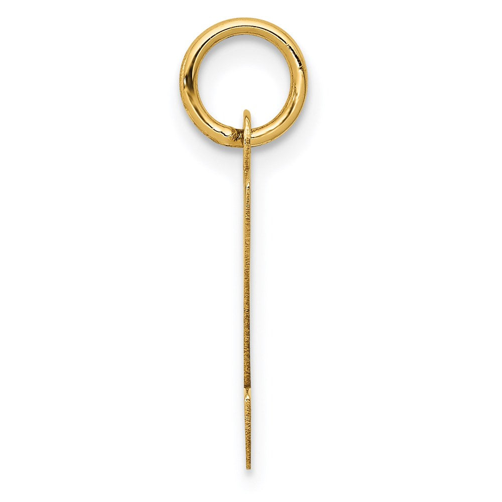 14k Yellow Gold 14KY Script Letter Z Initial Charm