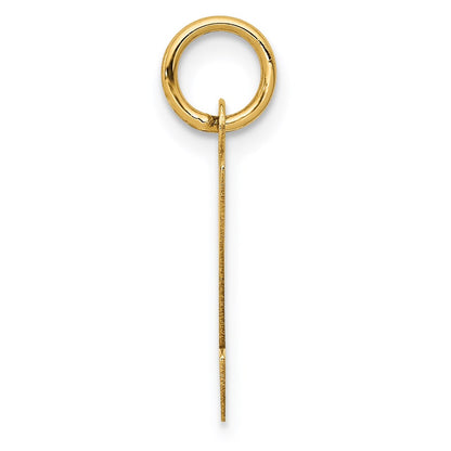 14k Yellow Gold 14KY Script Letter Z Initial Charm