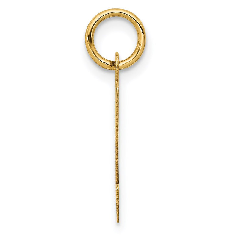 14k Yellow Gold 14KY Script Letter Z Initial Charm