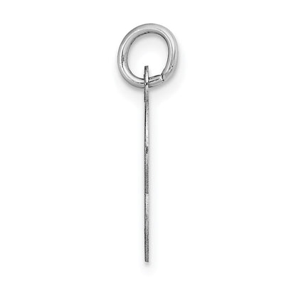 14k White Gold 14KW White Gold Script Letter C Initial Charm
