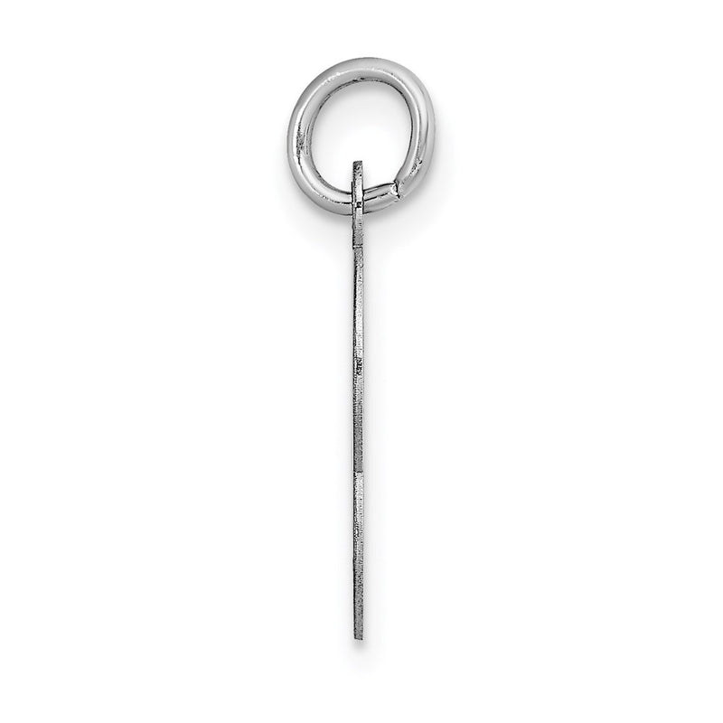 14k White Gold 14KW White Gold Script Letter C Initial Charm