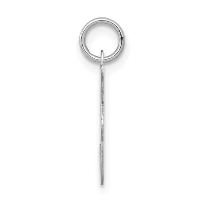 14k White Gold 14KW White Gold Script Letter F Initial Charm