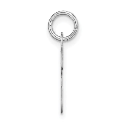 14k White Gold 14KW White Gold Script Letter K Initial Charm