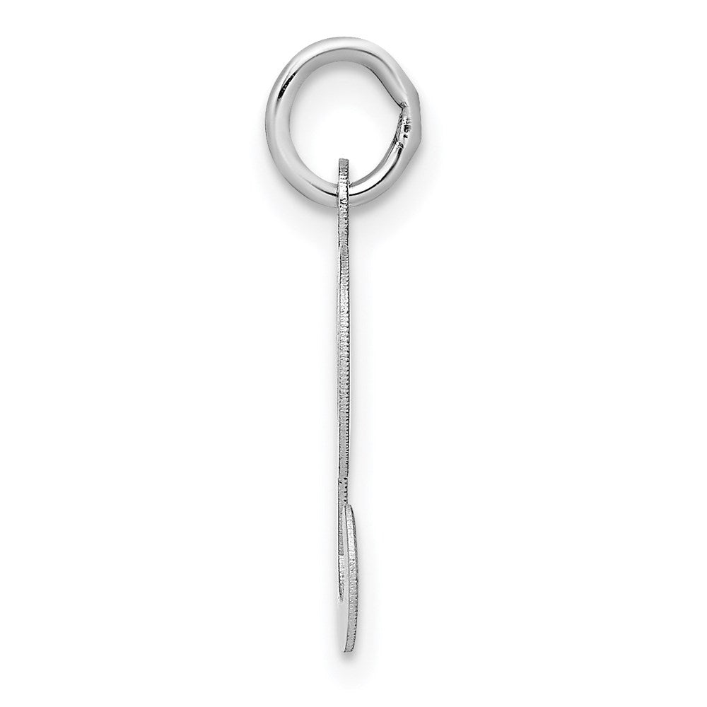 14k White Gold 14KW White Gold Script Letter L Initial Charm