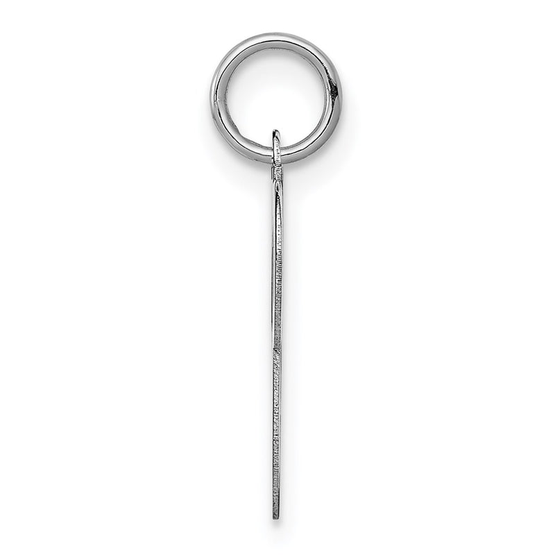 14k White Gold 14KW White Gold Script Letter P Initial Charm