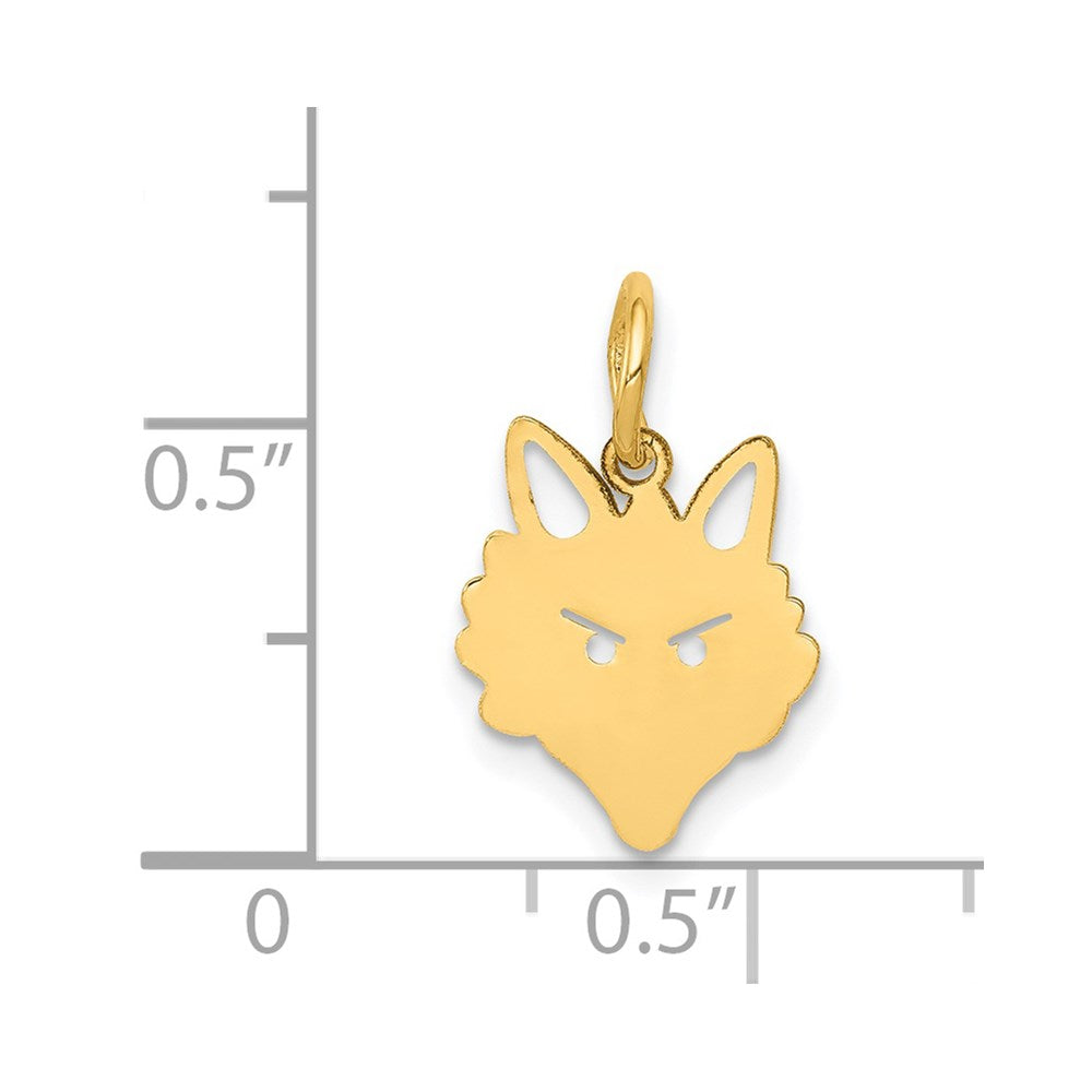 14k Yellow Gold 14k Fox Head Charm