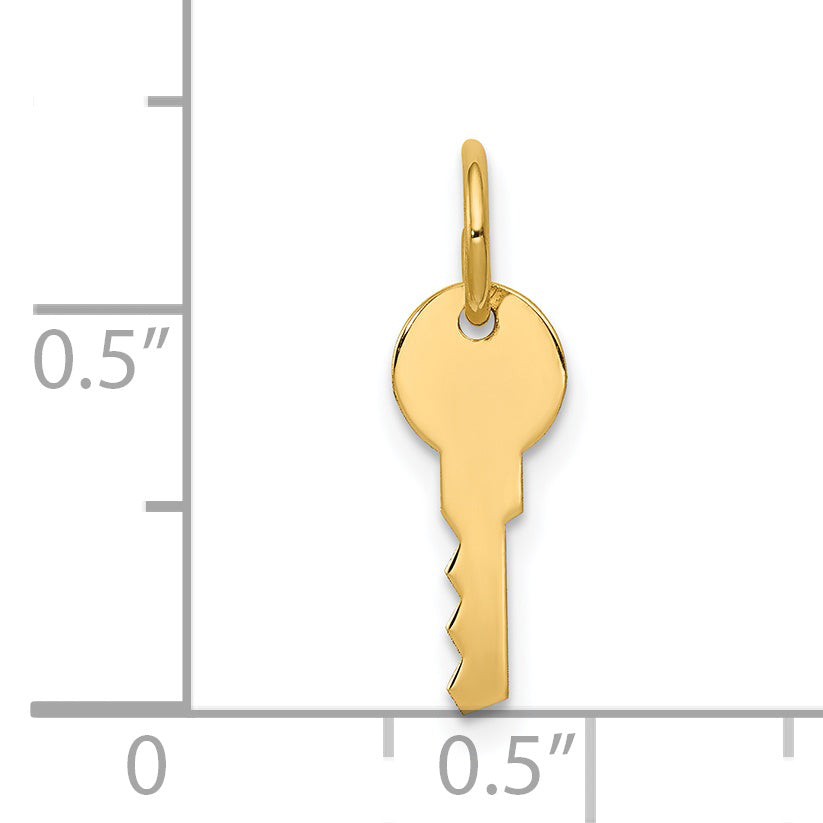 14k Yellow Gold 14K Polished Key Charm