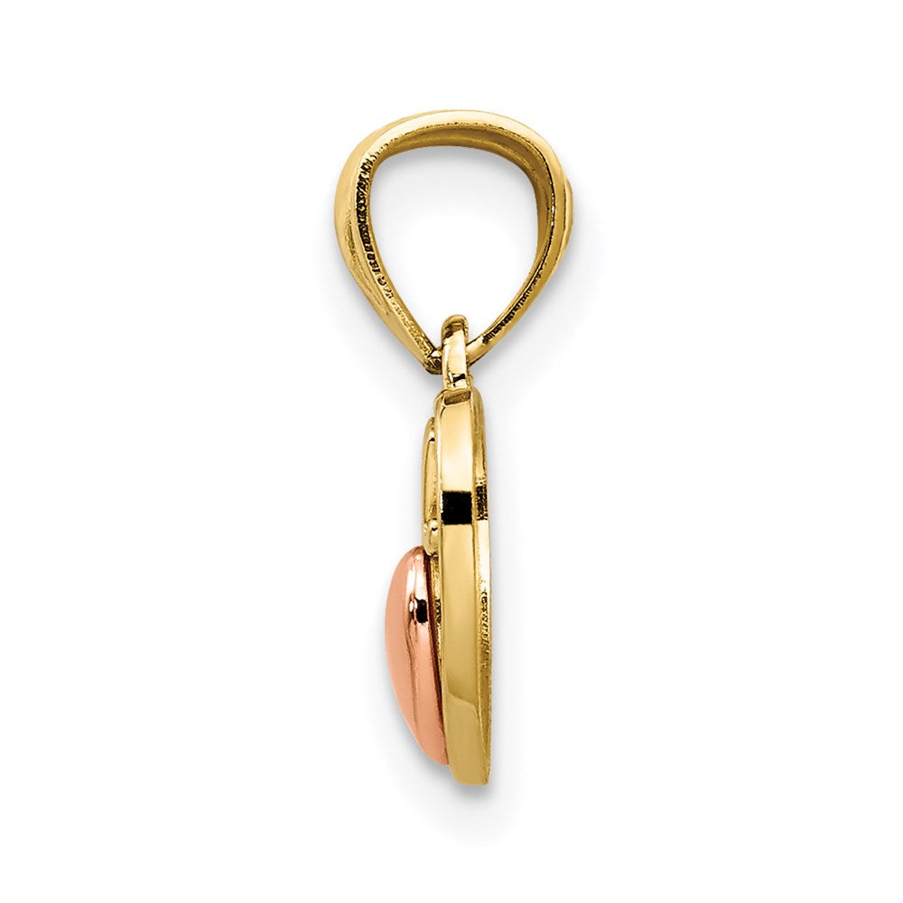 14k Two-tone 14k Two-tone Mini I LOVE U Charm