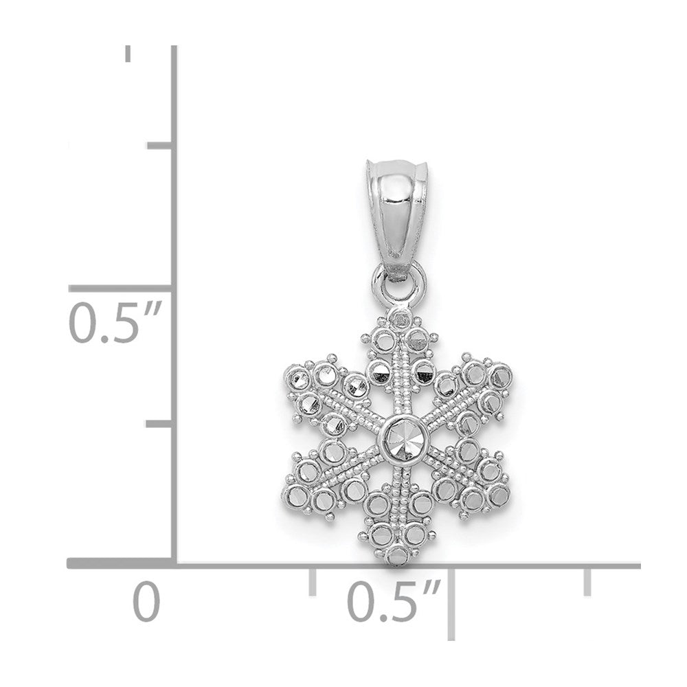 14k White Gold 14k White Gold Snowflake Pendant