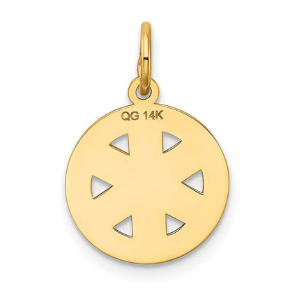 14k Yellow Gold 14k Small EMT Medical Charm