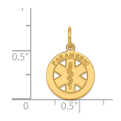 14k Yellow Gold 14k Small PARAMEDIC Medical Charm