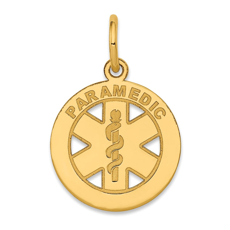 14k Yellow Gold 14k Small PARAMEDIC Medical Charm