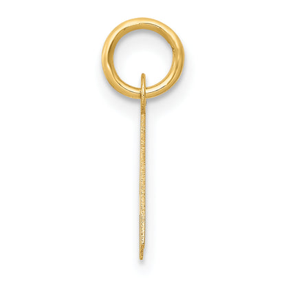 14k Yellow Gold 14k Small Slanted Block Letter A Initial Charm
